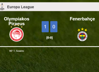 Olympiakos Piraeus overcomes Fenerbahçe 1-0 with a late goal scored by T. Soares