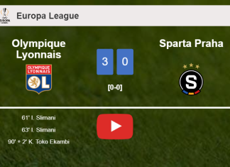 Olympique Lyonnais overcomes Sparta Praha 3-0. HIGHLIGHTS