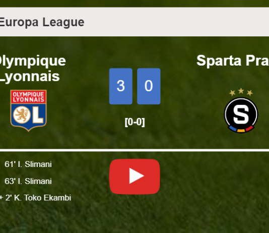Olympique Lyonnais overcomes Sparta Praha 3-0. HIGHLIGHTS