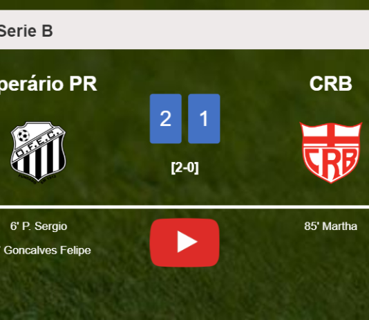 Operário PR grabs a 2-1 win against CRB. HIGHLIGHTS