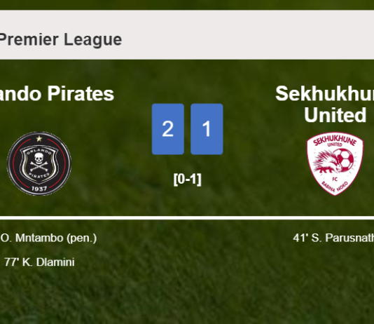 Orlando Pirates recovers a 0-1 deficit to defeat Sekhukhune United 2-1