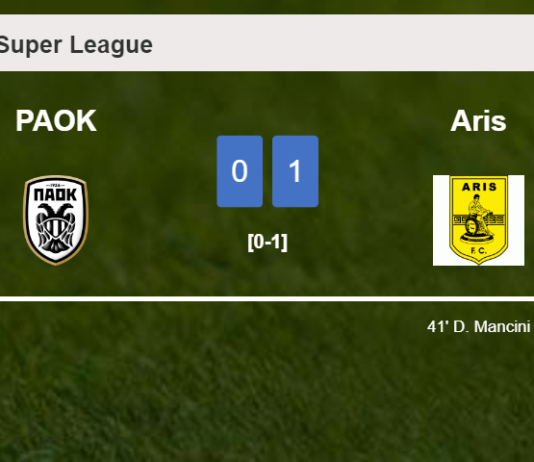 Aris conquers PAOK 1-0 with a goal scored by D. Mancini
