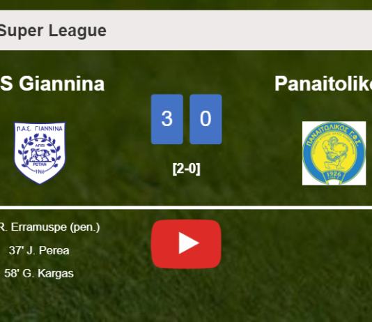 PAS Giannina defeats Panaitolikos 3-0. HIGHLIGHTS