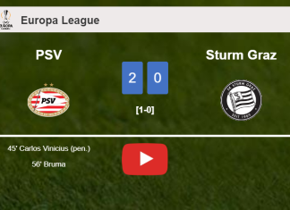 PSV overcomes Sturm Graz 2-0 on Thursday. HIGHLIGHTS