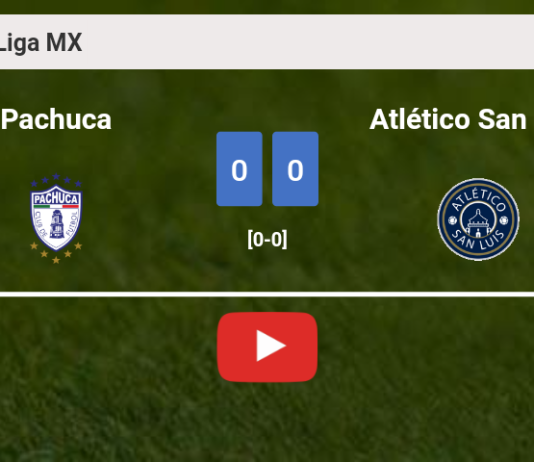 Pachuca draws 0-0 with Atlético San Luis on Thursday. HIGHLIGHTS