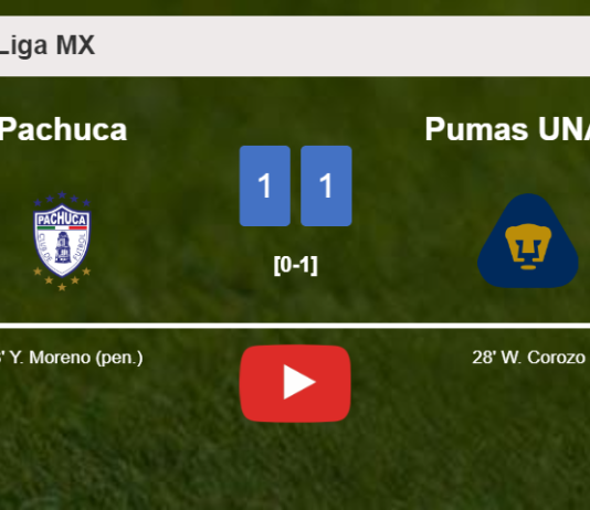 Pachuca grabs a draw against Pumas UNAM. HIGHLIGHTS