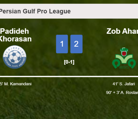 Zob Ahan steals a 2-1 win against Padideh Khorasan