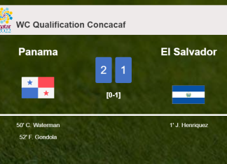 Panama recovers a 0-1 deficit to beat El Salvador 2-1