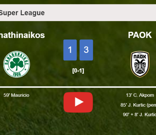 PAOK conquers Panathinaikos 3-1. HIGHLIGHTS