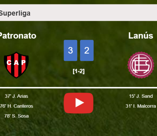 Patronato defeats Lanús after recovering from a 0-2 deficit. HIGHLIGHTS