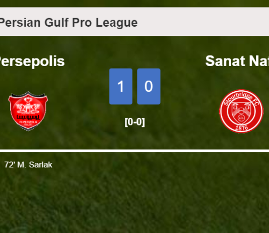 Persepolis defeats Sanat Naft 1-0 with a goal scored by M. Sarlak