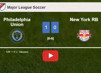 Philadelphia Union tops New York RB 1-0 with a late goal scored by J. Glesnes. HIGHLIGHTS