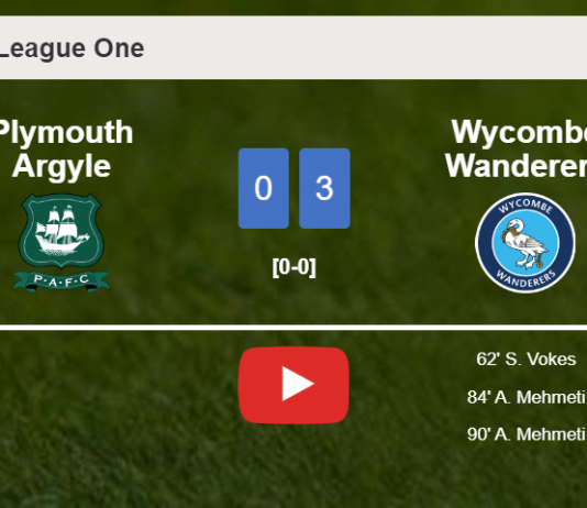 Wycombe Wanderers prevails over Plymouth Argyle 3-0. HIGHLIGHTS