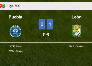 Puebla recovers a 0-1 deficit to prevail over León 2-1