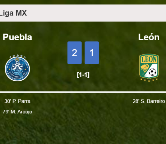 Puebla recovers a 0-1 deficit to prevail over León 2-1