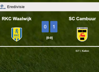 SC Cambuur tops RKC Waalwijk 1-0 with a goal scored by I. Kallon