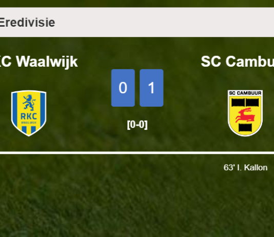 SC Cambuur tops RKC Waalwijk 1-0 with a goal scored by I. Kallon