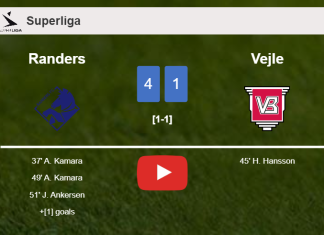 Randers estinguishes Vejle 4-1 with an outstanding performance. HIGHLIGHTS