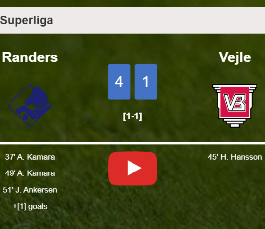 Randers estinguishes Vejle 4-1 with an outstanding performance. HIGHLIGHTS