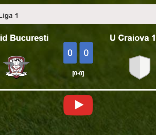 Rapid Bucuresti draws 0-0 with U Craiova 1948 on Monday. HIGHLIGHTS