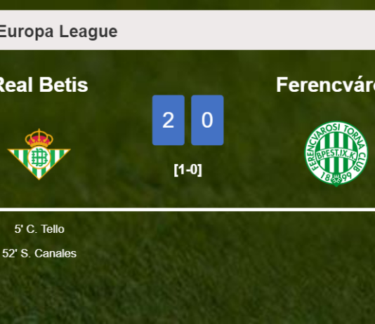 Real Betis prevails over Ferencváros 2-0 on Thursday