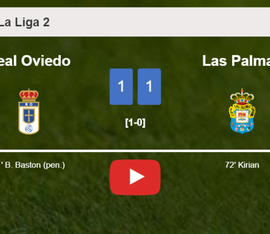 Real Oviedo and Las Palmas draw 1-1 on Saturday. HIGHLIGHTS