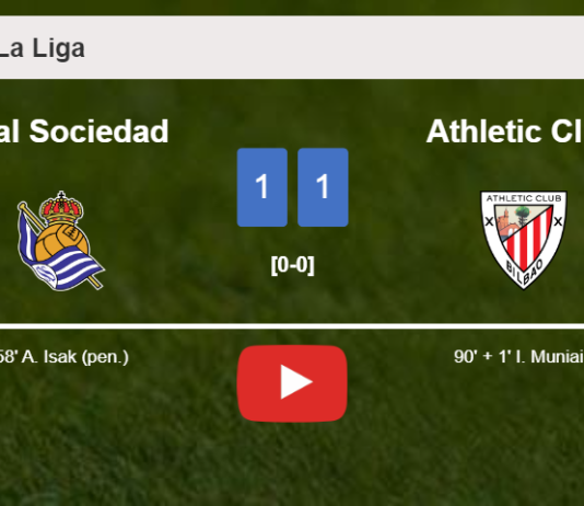 Athletic Club snatches a draw against Real Sociedad. HIGHLIGHTS