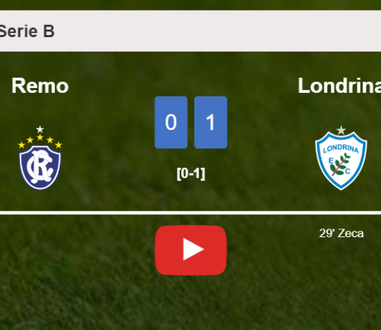 Londrina overcomes Remo 1-0 with a goal scored by Z. . HIGHLIGHTS