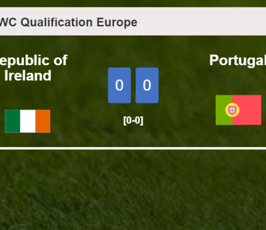Republic of Ireland draws 0-0 with Portugal on Thursday