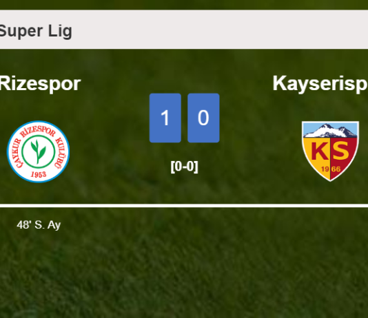 Rizespor tops Kayserispor 1-0 with a goal scored by S. Ay