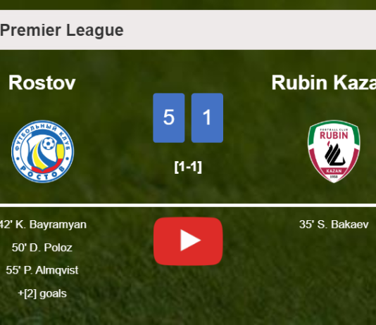 Rostov crushes Rubin Kazan' 5-1 playing a great match. HIGHLIGHTS