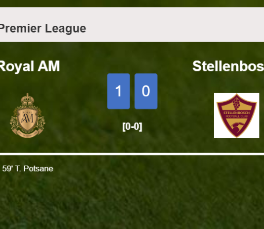 Royal AM conquers Stellenbosch 1-0 with a goal scored by T. Potsane
