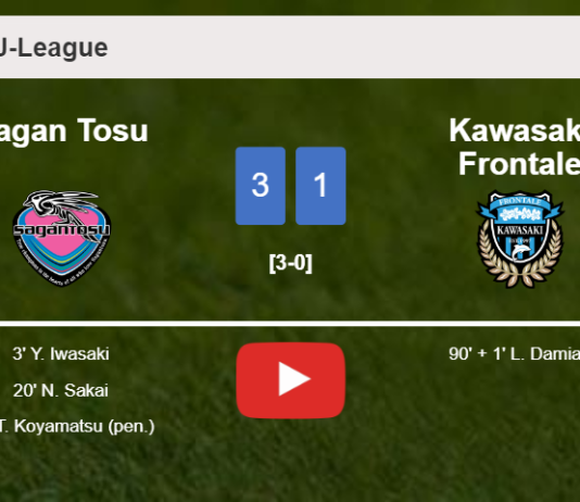 Sagan Tosu defeats Kawasaki Frontale 3-1. HIGHLIGHTS
