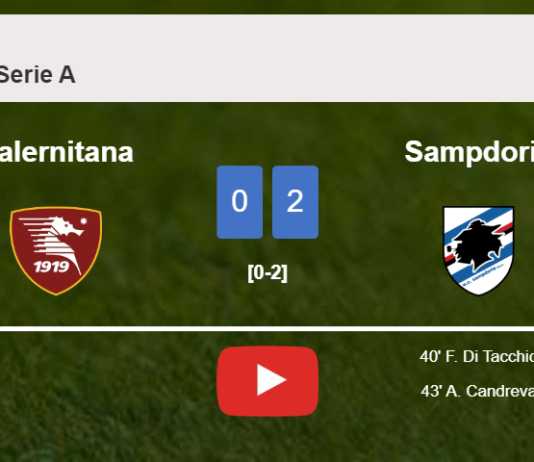 Sampdoria conquers Salernitana 2-0 on Sunday. HIGHLIGHTS