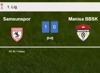 Samsunspor prevails over Manisa BBSK 1-0 with a goal scored by M. Fofana