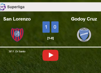 San Lorenzo beats Godoy Cruz 1-0 with a goal scored by F. Di. HIGHLIGHTS