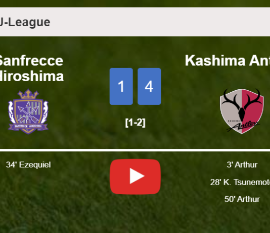 Kashima Antlers conquers Sanfrecce Hiroshima 4-1. HIGHLIGHTS