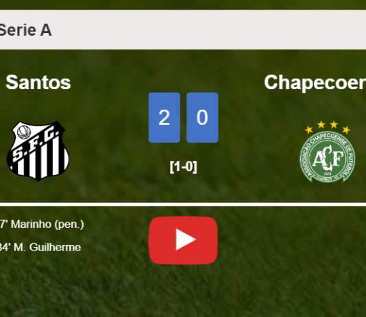 Santos conquers Chapecoense 2-0 on Wednesday. HIGHLIGHTS