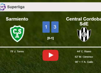 Central Cordoba SdE conquers Sarmiento 3-1. HIGHLIGHTS