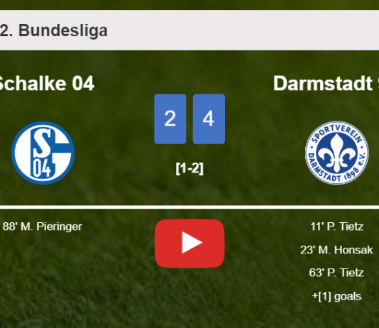 Darmstadt 98 conquers Schalke 04 4-2. HIGHLIGHTS