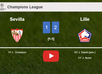 Lille recovers a 0-1 deficit to overcome Sevilla 2-1. HIGHLIGHTS