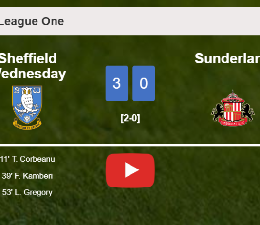 Sheffield Wednesday overcomes Sunderland 3-0. HIGHLIGHTS