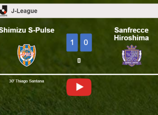 Shimizu S-Pulse conquers Sanfrecce Hiroshima 1-0 with a goal scored by T. Santana. HIGHLIGHTS