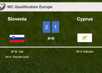 Slovenia snatches a 2-1 win against Cyprus
