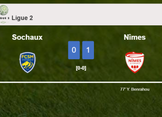 Nîmes prevails over Sochaux 1-0 with a goal scored by Y. Benrahou