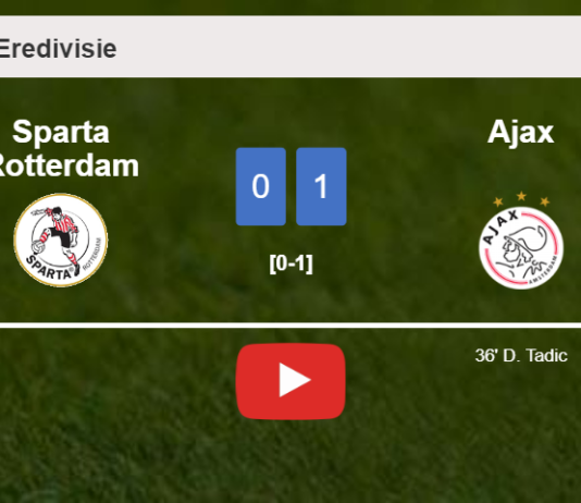 Ajax conquers Sparta Rotterdam 1-0 with a goal scored by D. Tadic. HIGHLIGHTS