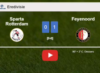 Feyenoord conquers Sparta Rotterdam 1-0 with a late goal scored by C. Dessers. HIGHLIGHTS