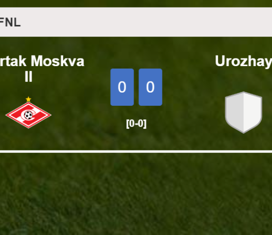 Spartak Moskva II draws 0-0 with Urozhay on Saturday
