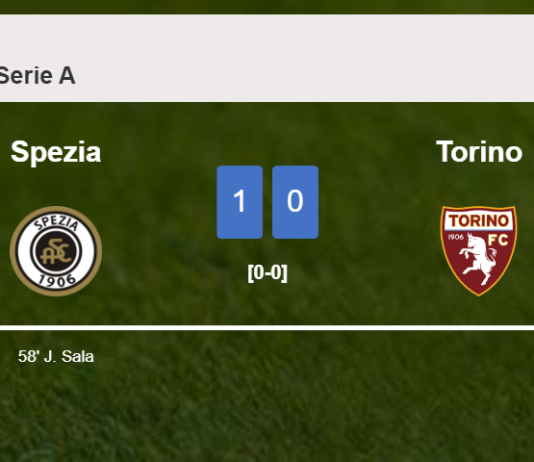 Spezia beats Torino 1-0 with a goal scored by J. Sala