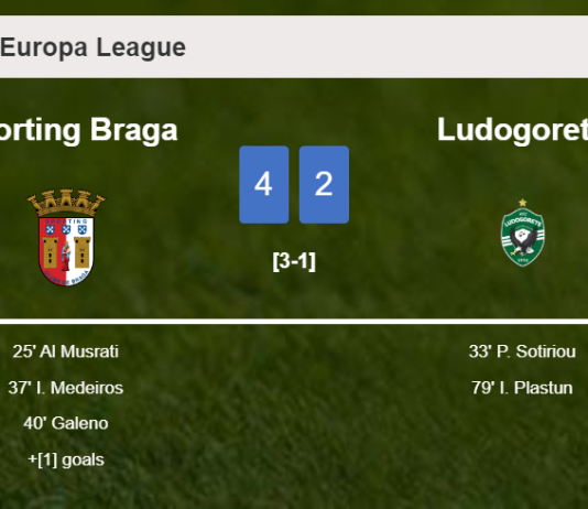 Sporting Braga tops Ludogorets 4-2